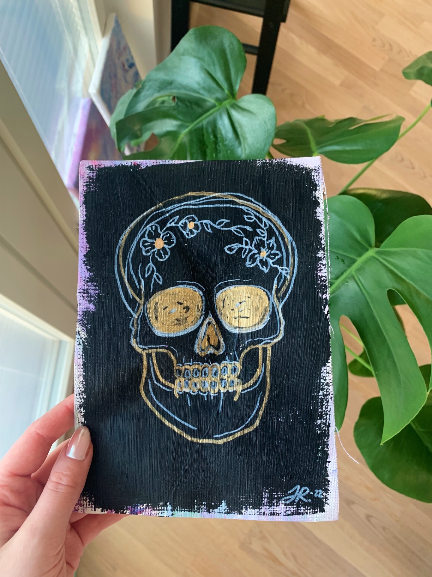 Romeo (15 x 20 cm, akryyli & tussi kankaalla) 9