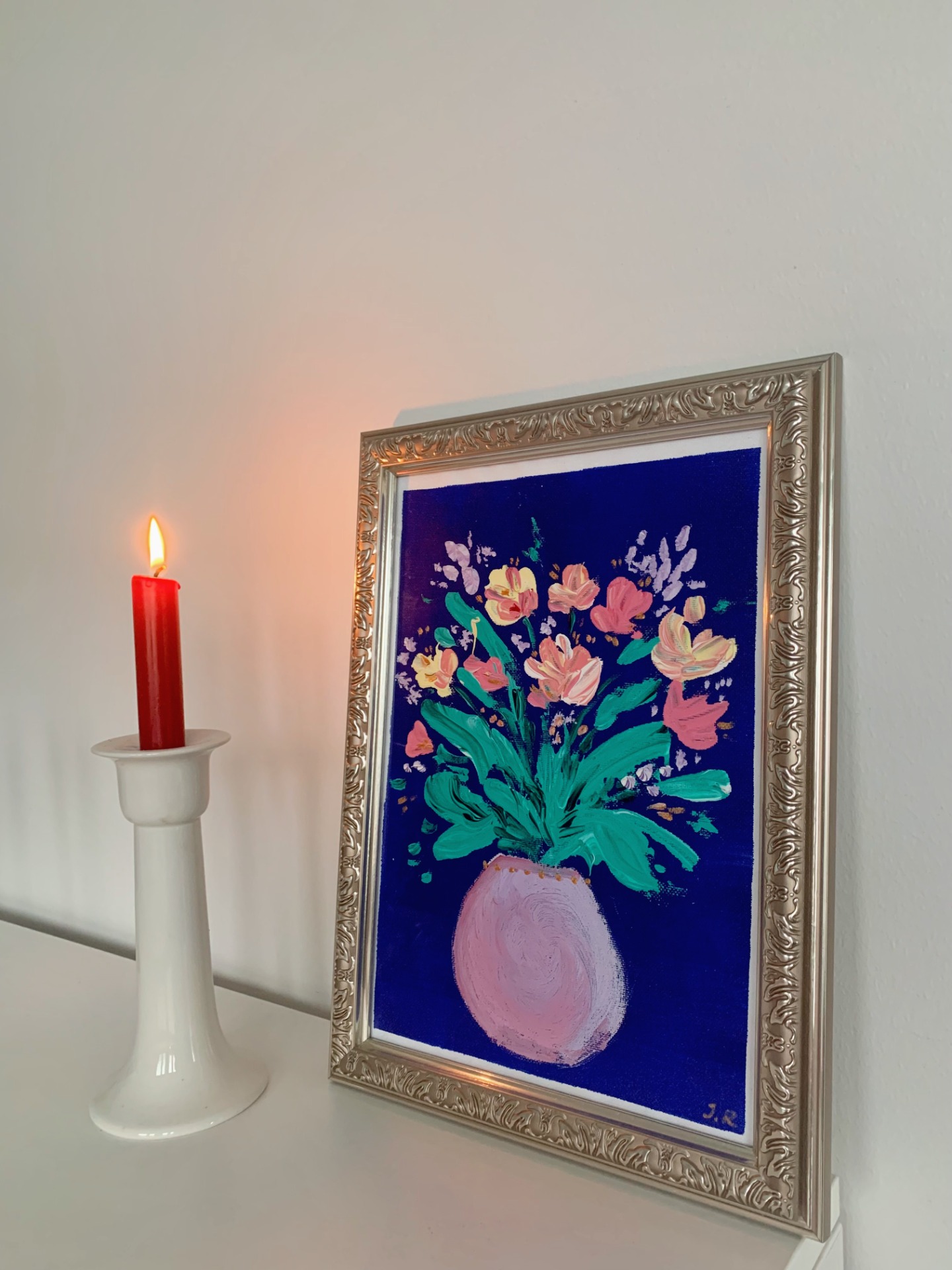 Flowers to my Mother (21 x 30 cm, akryyli kankaalla) 20